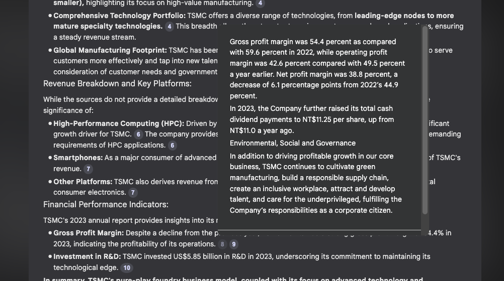 台積電即將崩盤?透過AI分析財務健康狀況 Gross Profit Margin